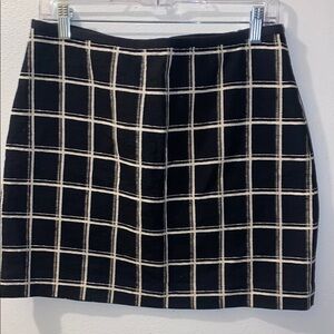 Madewell Women’s Black and White Plaid Skirt size 8